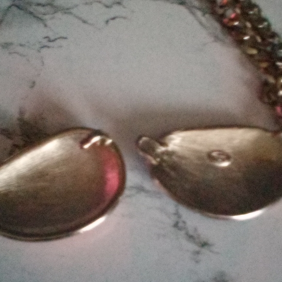 *Rare*  Vintage Trifari Pink/Peach and Black Enamel Silver Tone Neckace - Picture 6 of 9